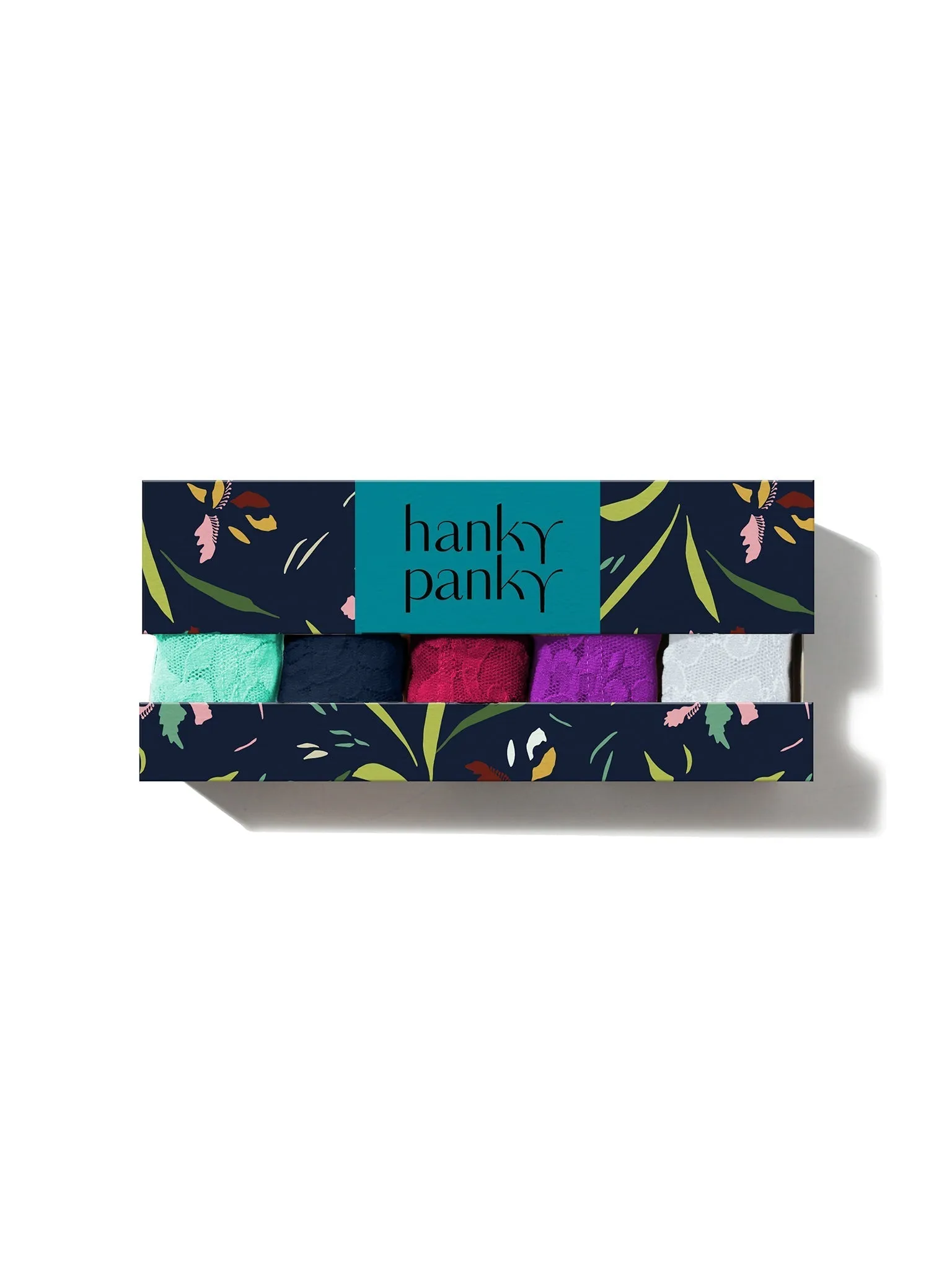 5 Pack Signature Lace Low Rise Thongs In Printed Box Agave Green Sale