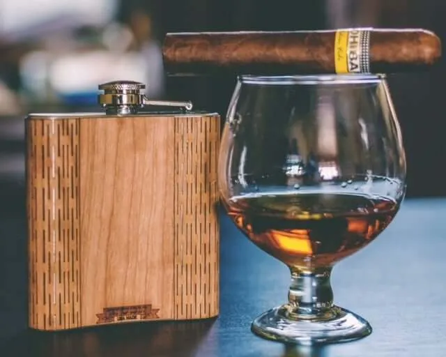 6 oz. Wooden Hip Flask (Biohazard in Mahogany)