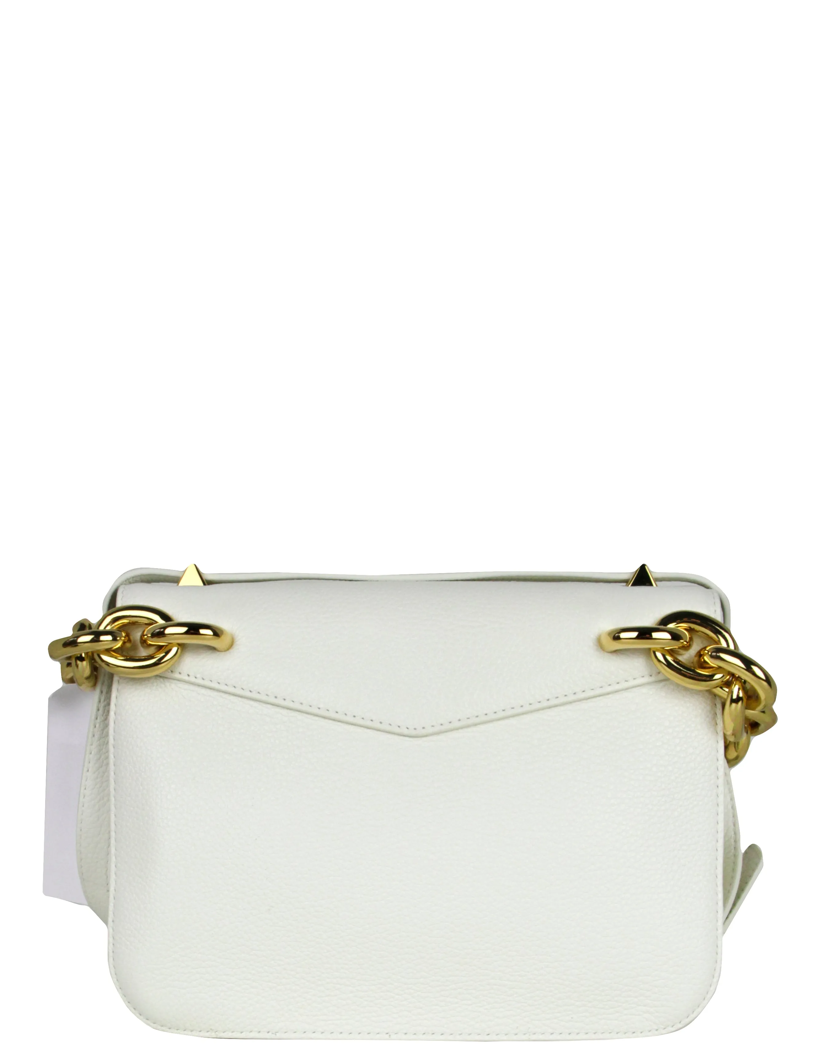 Bottega Veneta White Calfskin Mount Envelope Bag