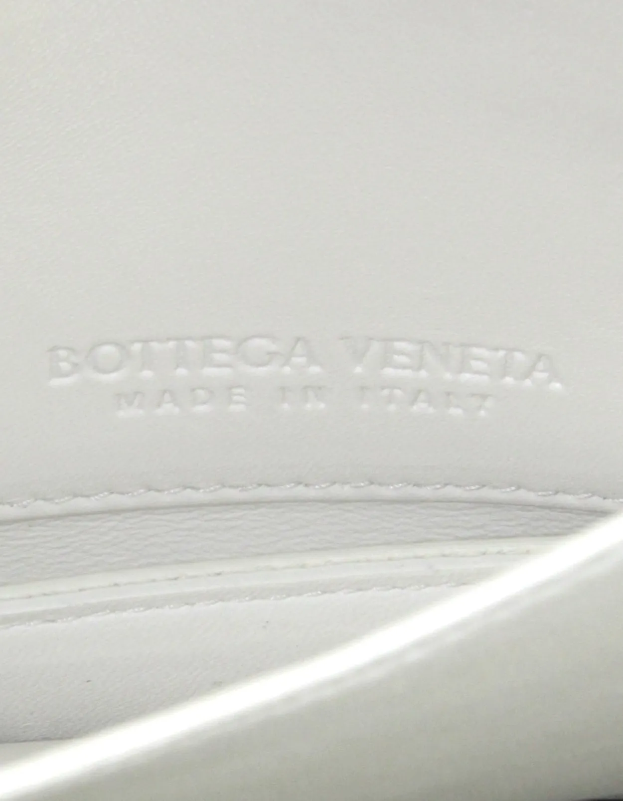 Bottega Veneta White Calfskin Mount Envelope Bag