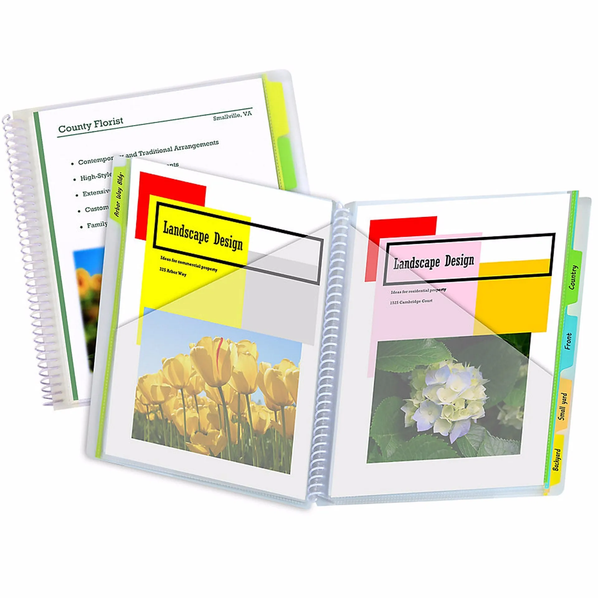 C-Line Products 10-Pocket Poly Portfolio with Write-on Tabs