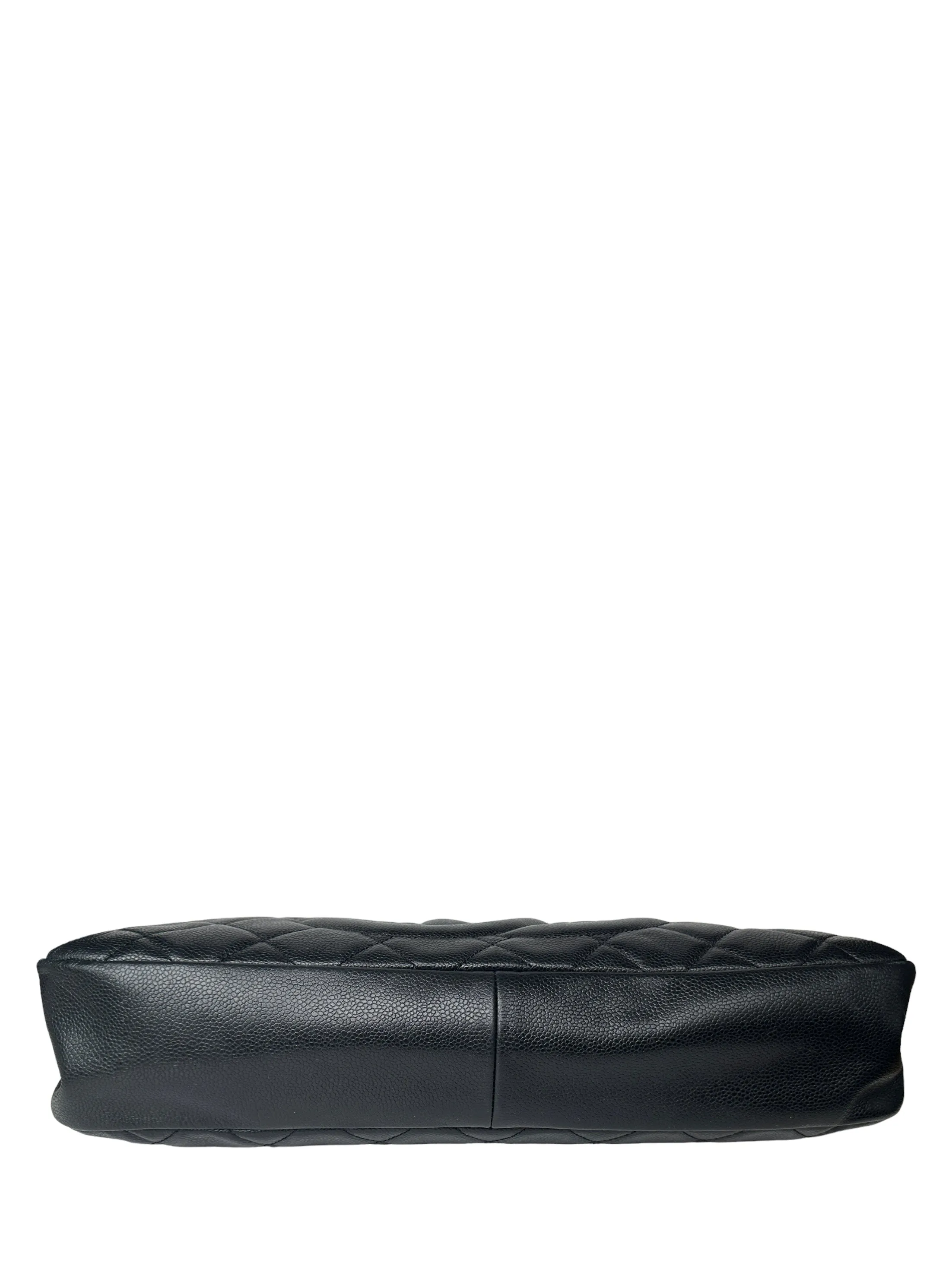 Chanel Black Caviar Leather Timeless Soft Shopper Tote Bag