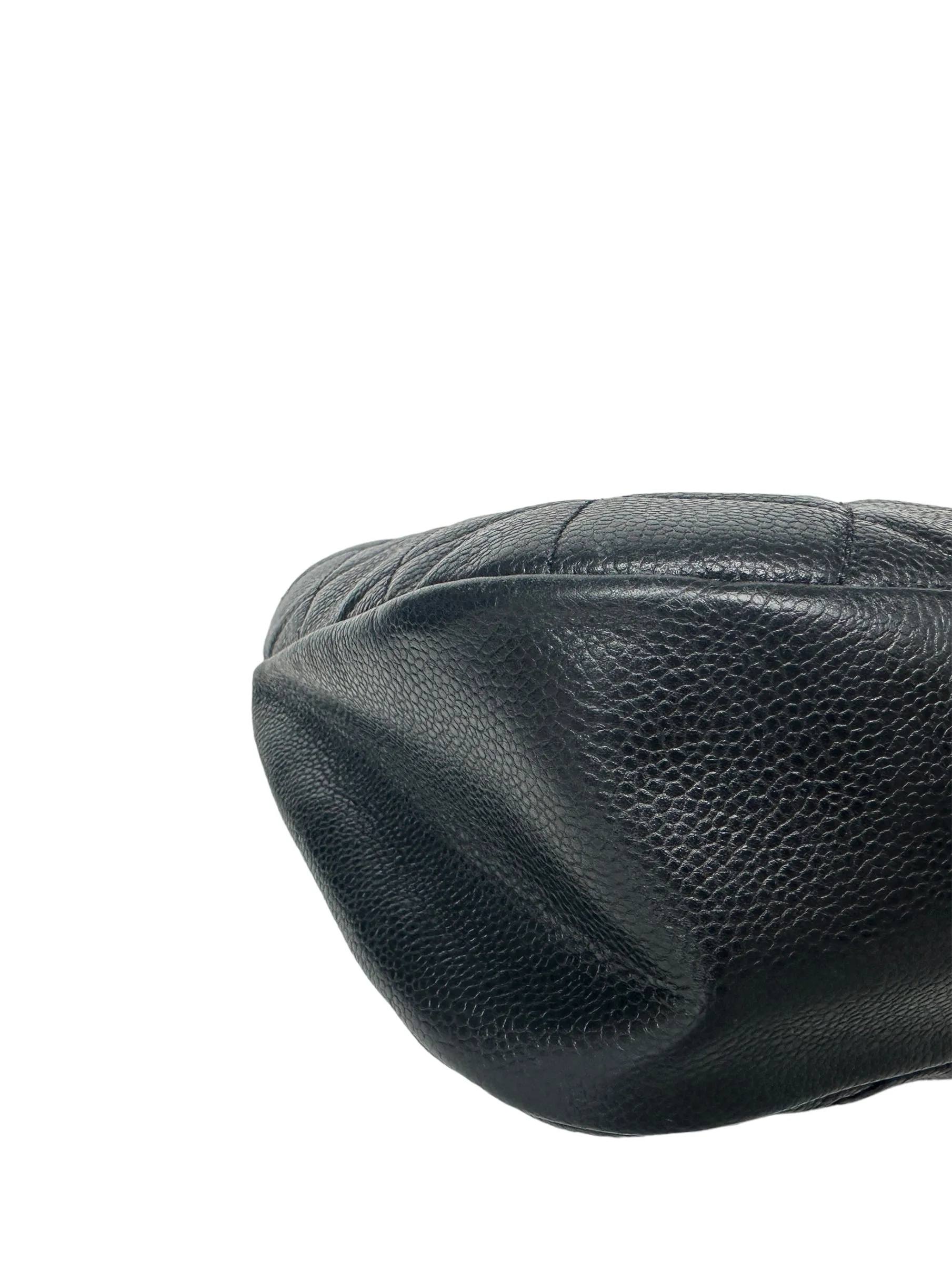 Chanel Black Caviar Leather Timeless Soft Shopper Tote Bag