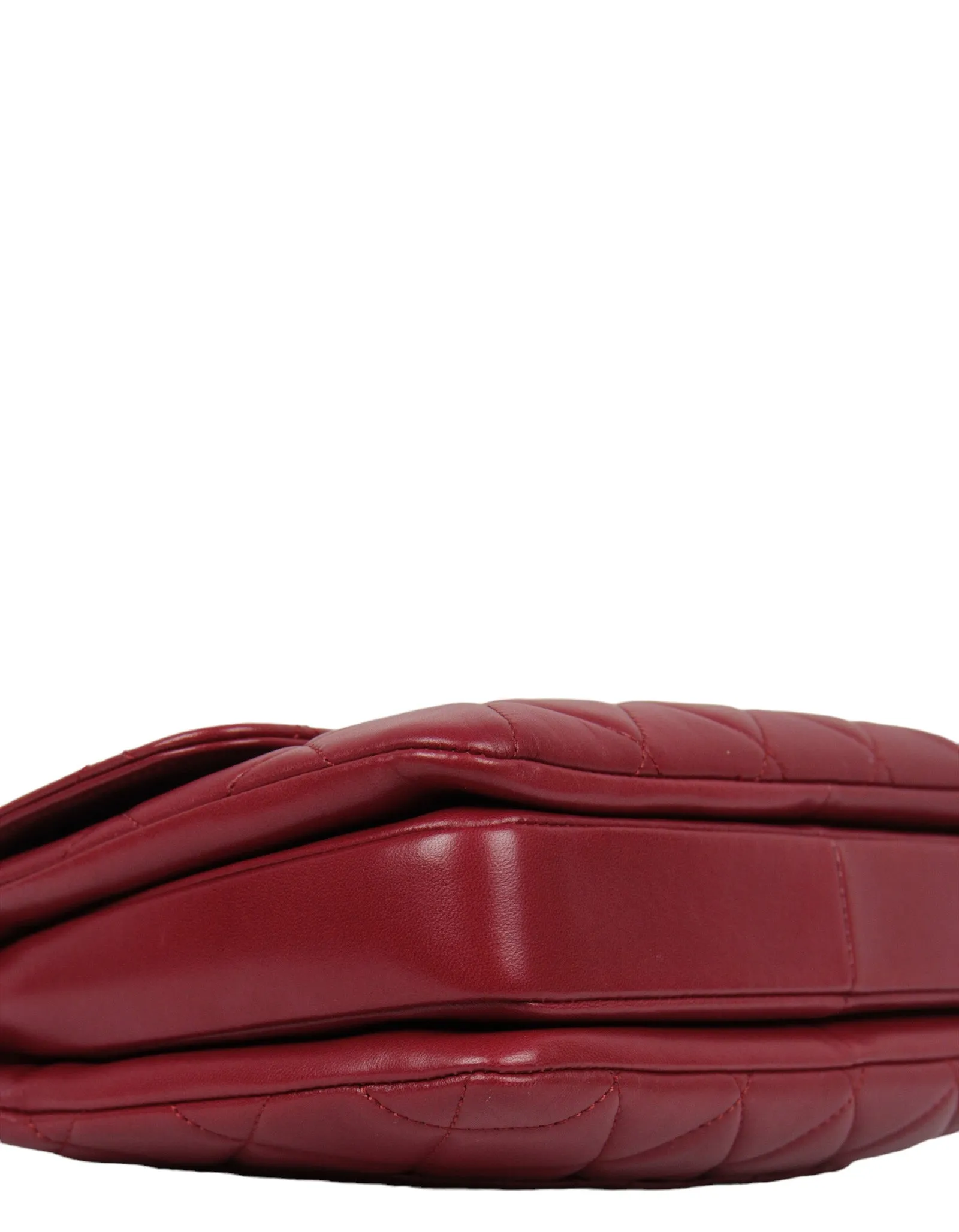 Chanel Burgundy Lambskin Quilted Trendy CC Dual Handle Flap Bag