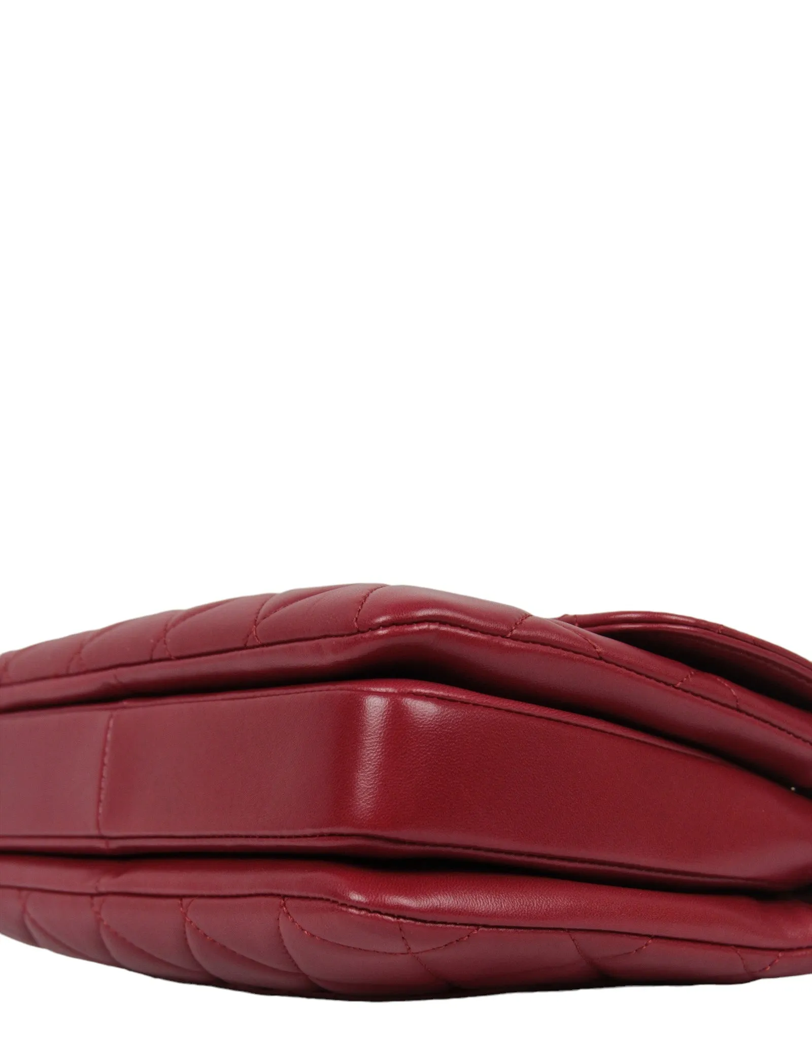 Chanel Burgundy Lambskin Quilted Trendy CC Dual Handle Flap Bag
