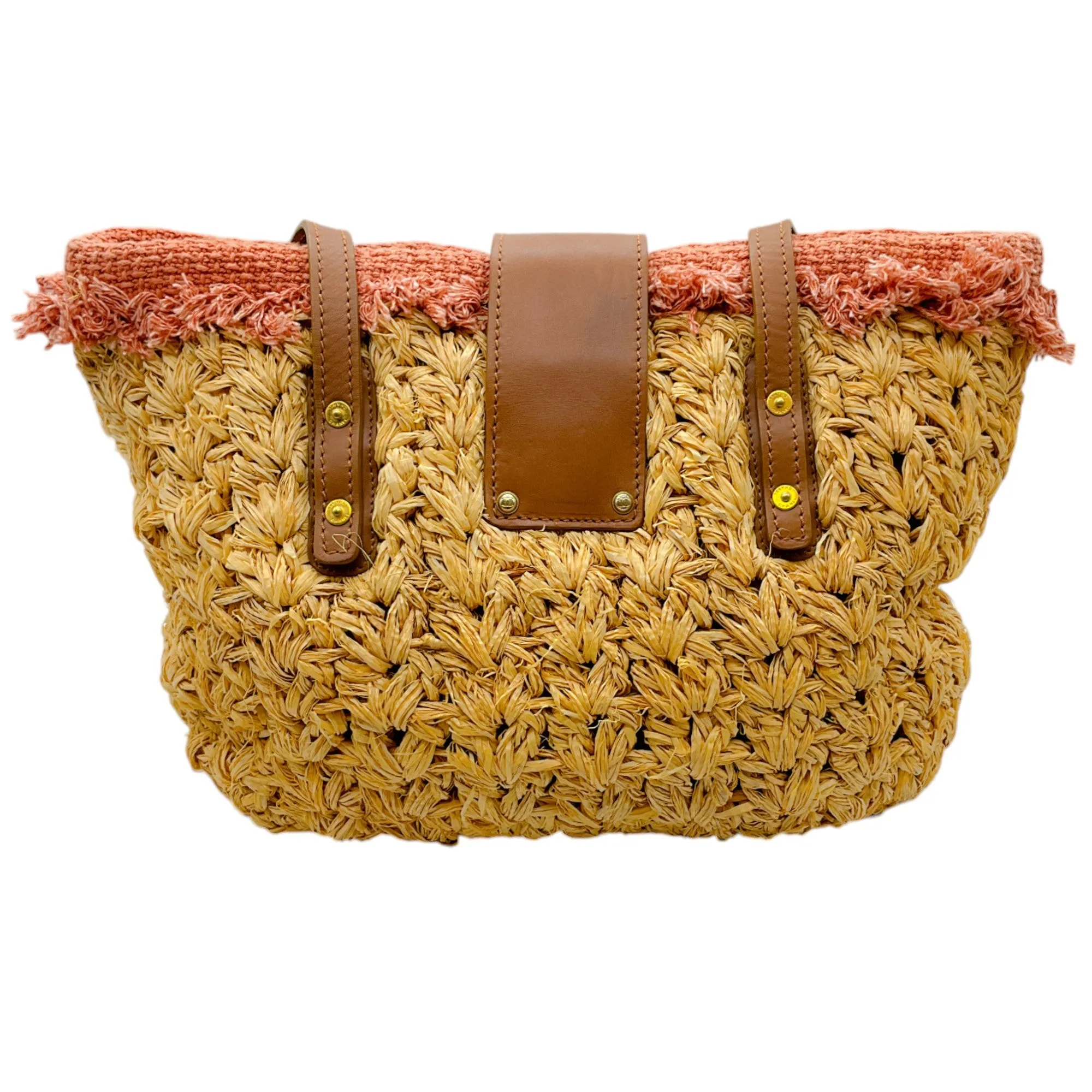 Chanel Woven Straw Large Mademoiselle Lock Tote
