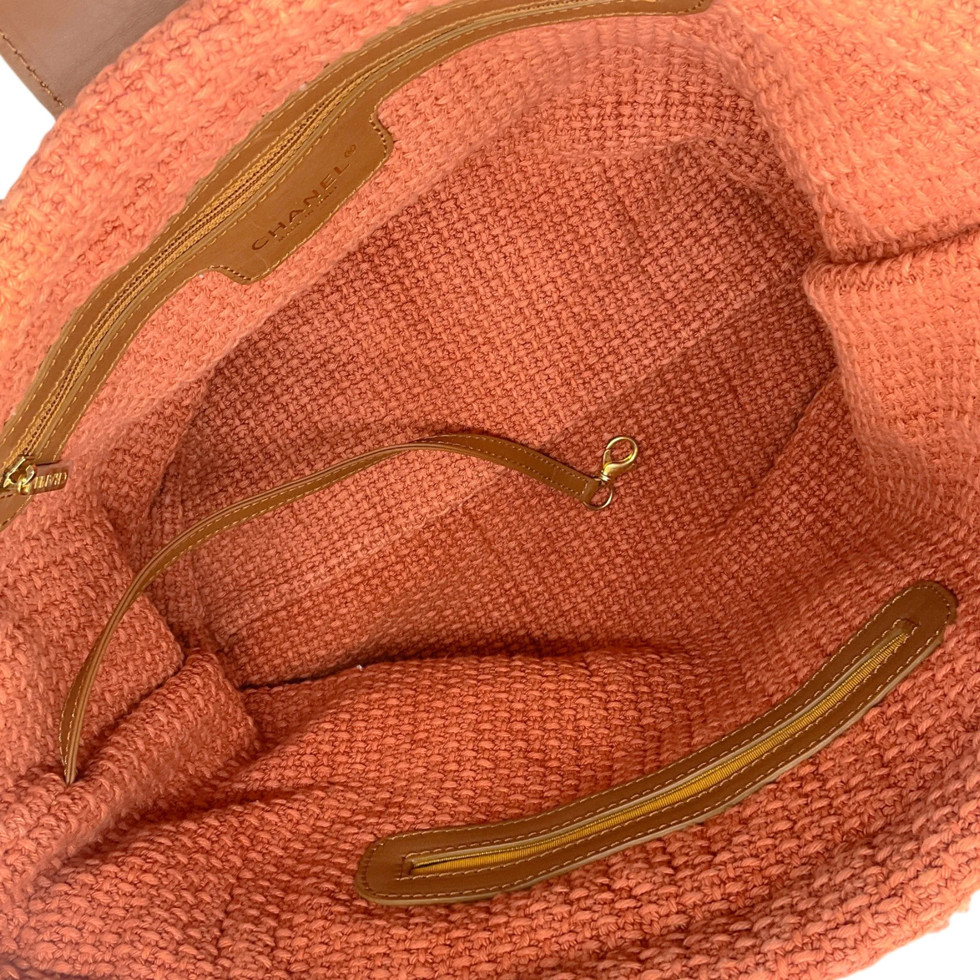 Chanel Woven Straw Large Mademoiselle Lock Tote
