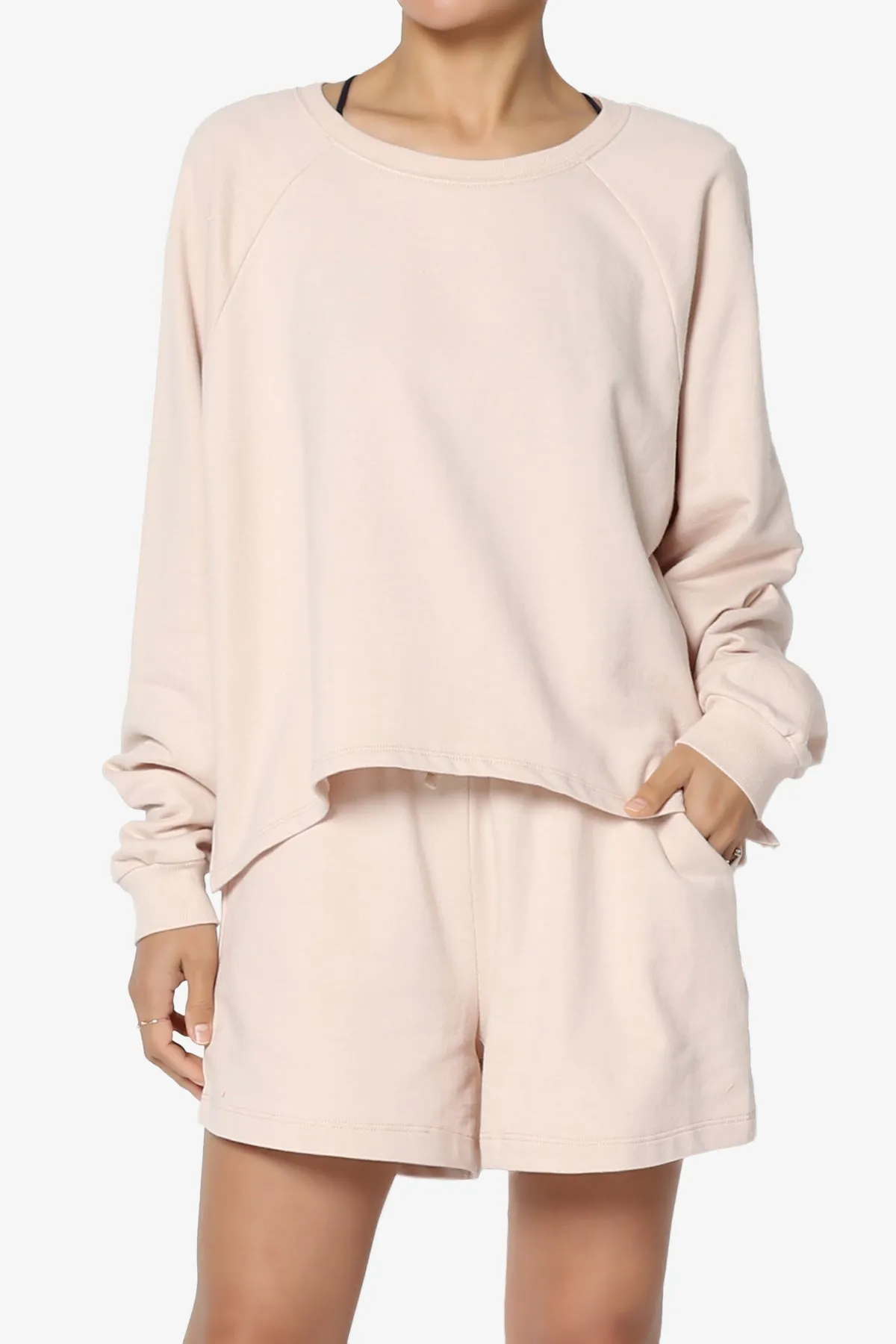 Crusade French Terry Oversized Crop Top & Shorts SET PLUS