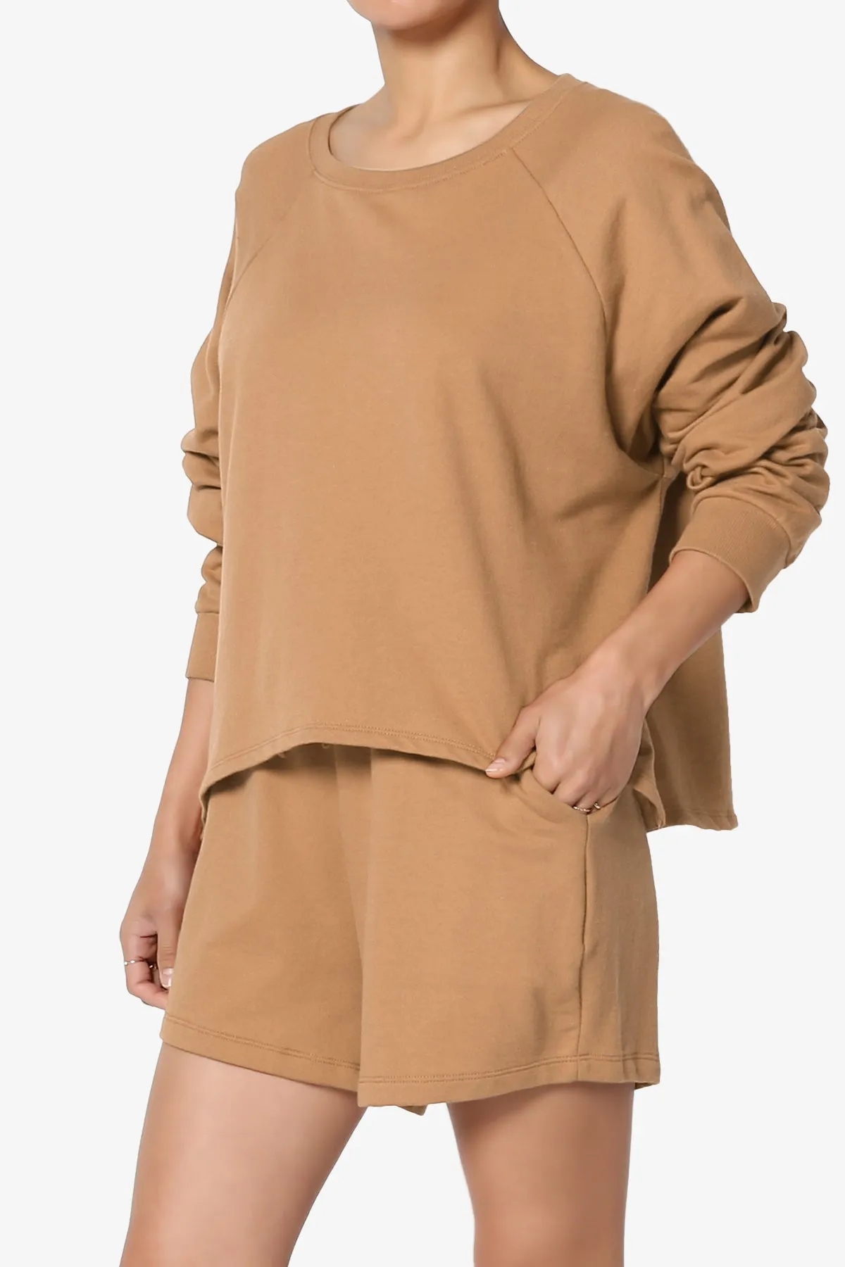Crusade French Terry Oversized Crop Top & Shorts SET PLUS