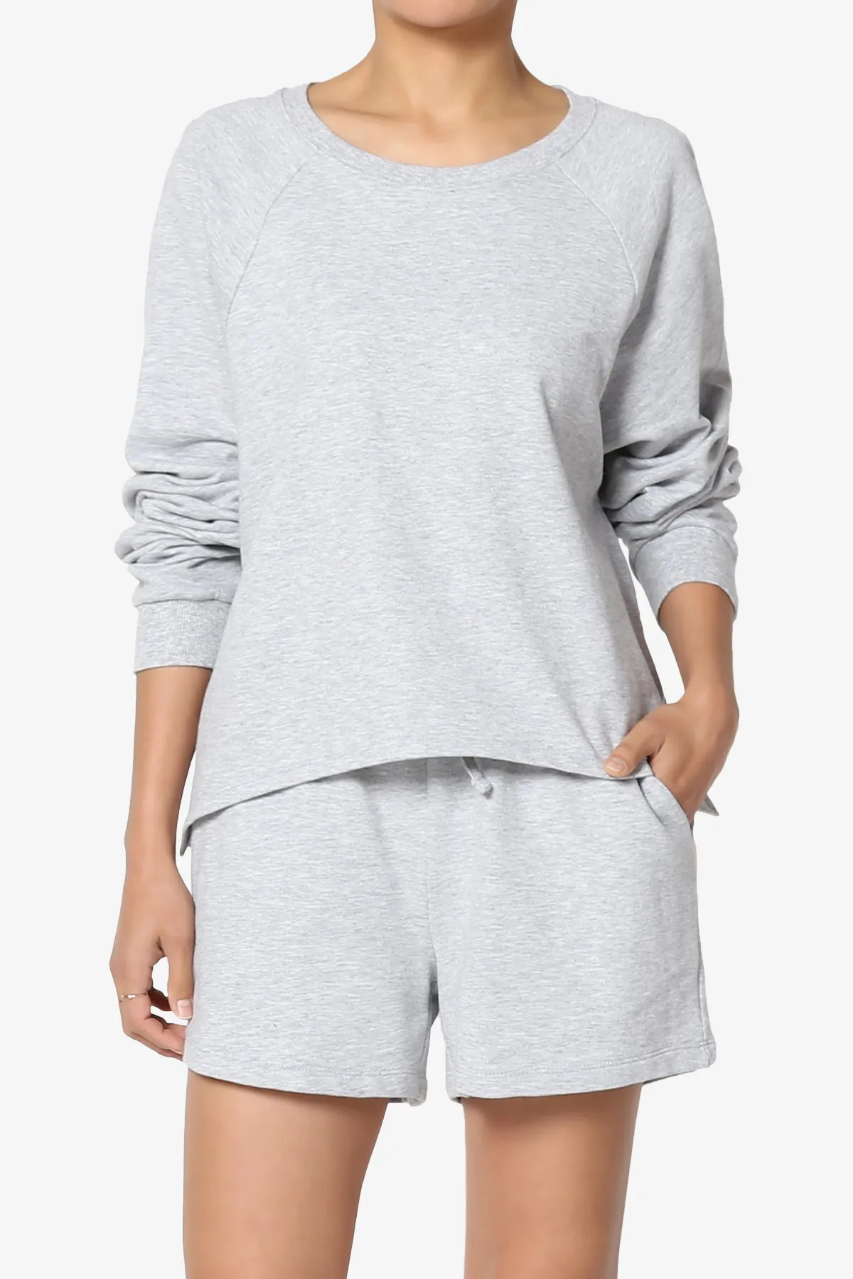 Crusade French Terry Oversized Crop Top & Shorts SET PLUS