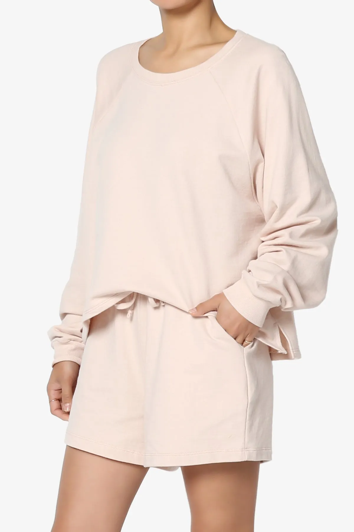 Crusade French Terry Oversized Crop Top & Shorts SET PLUS