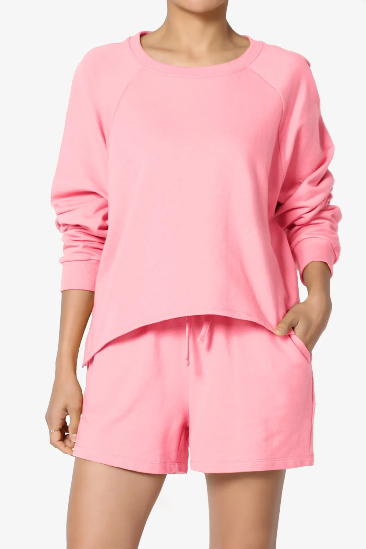 Crusade French Terry Oversized Crop Top & Shorts SET PLUS