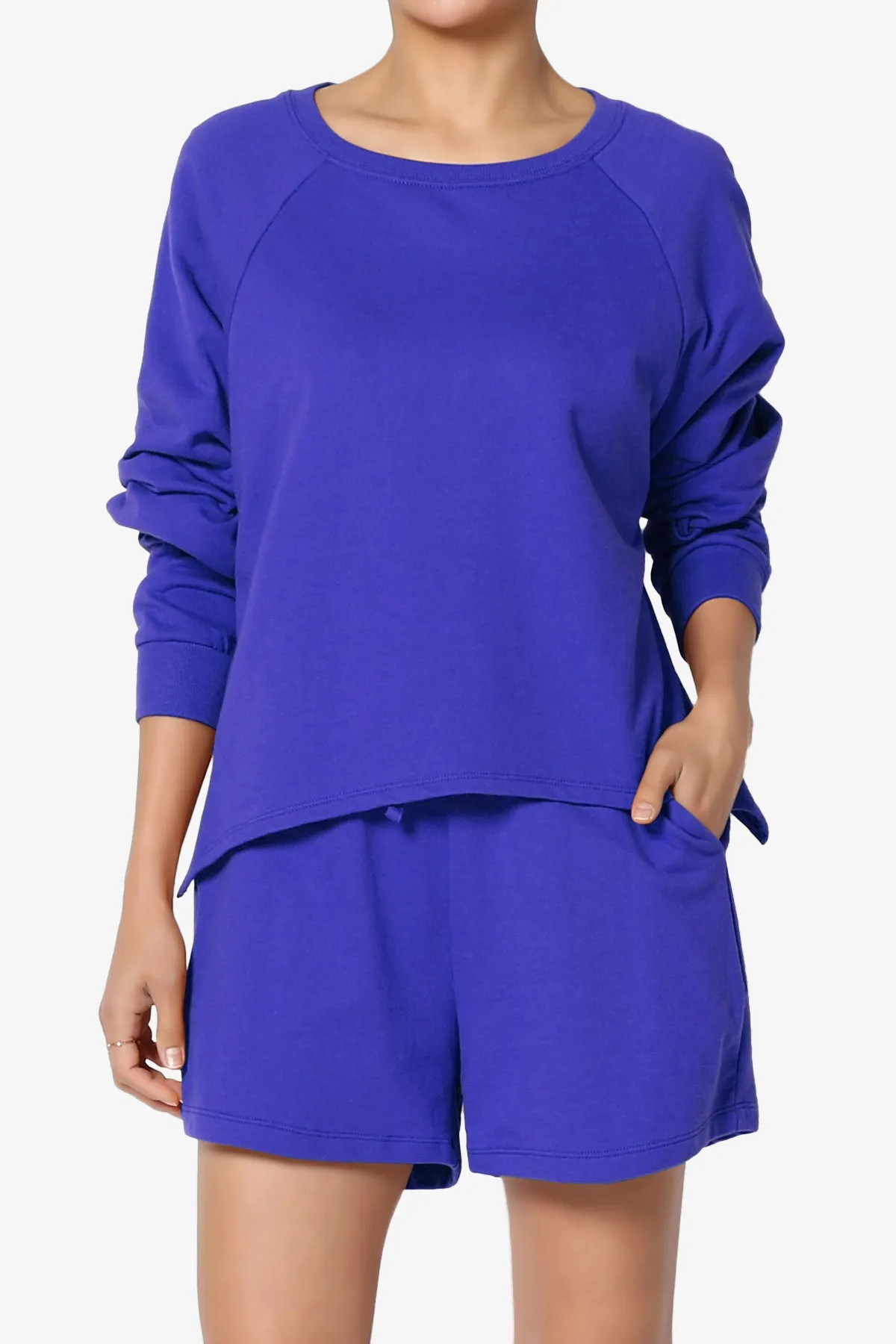 Crusade French Terry Oversized Crop Top & Shorts SET PLUS