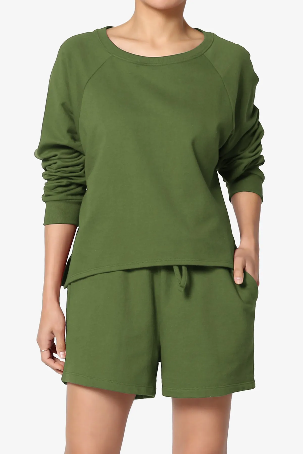 Crusade French Terry Oversized Crop Top & Shorts SET PLUS