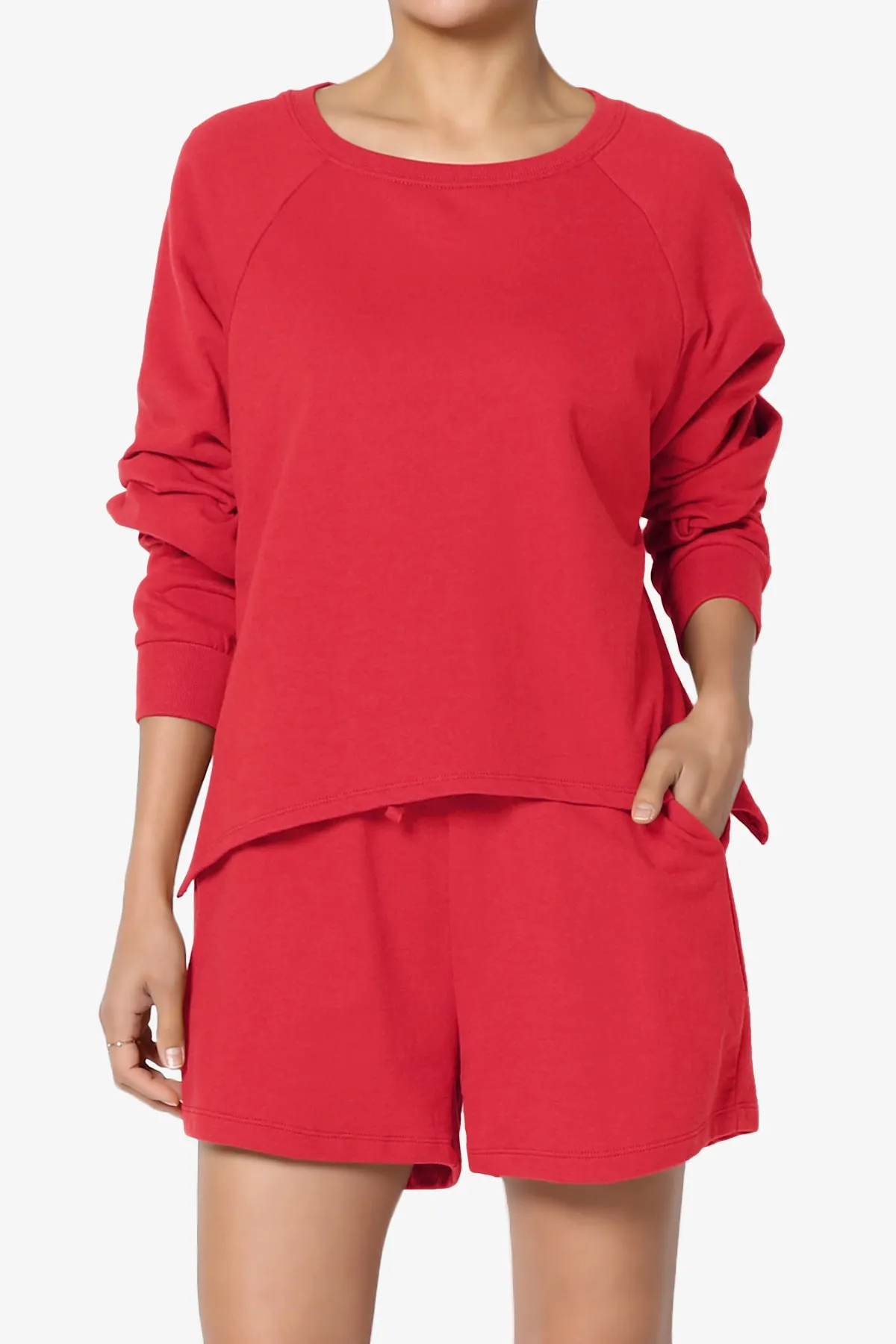 Crusade French Terry Oversized Crop Top & Shorts SET PLUS