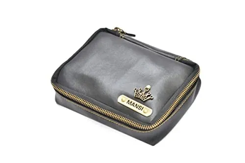 Customized Women's Tote Bag in Vogue (Product 1)   Mini Make up kit (Product 2) - Brown Black