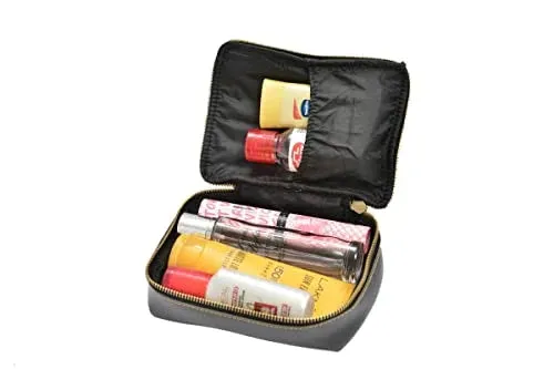 Customized Women's Tote Bag in Vogue (Product 1)   Mini Make up kit (Product 2) - Brown Grey