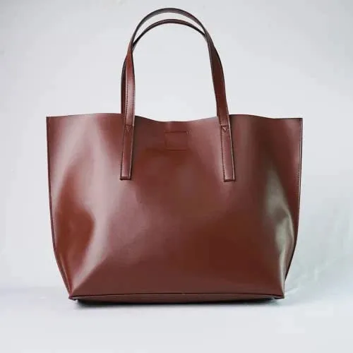 Customized Women's Tote Bag in Vogue (Product 1)   Mini Make up kit (Product 2) - Brown Olive Green