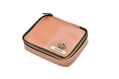 Customized Women's Tote Bag in Vogue (Product 1)   Mini Make up kit (Product 2) - Brown Tan