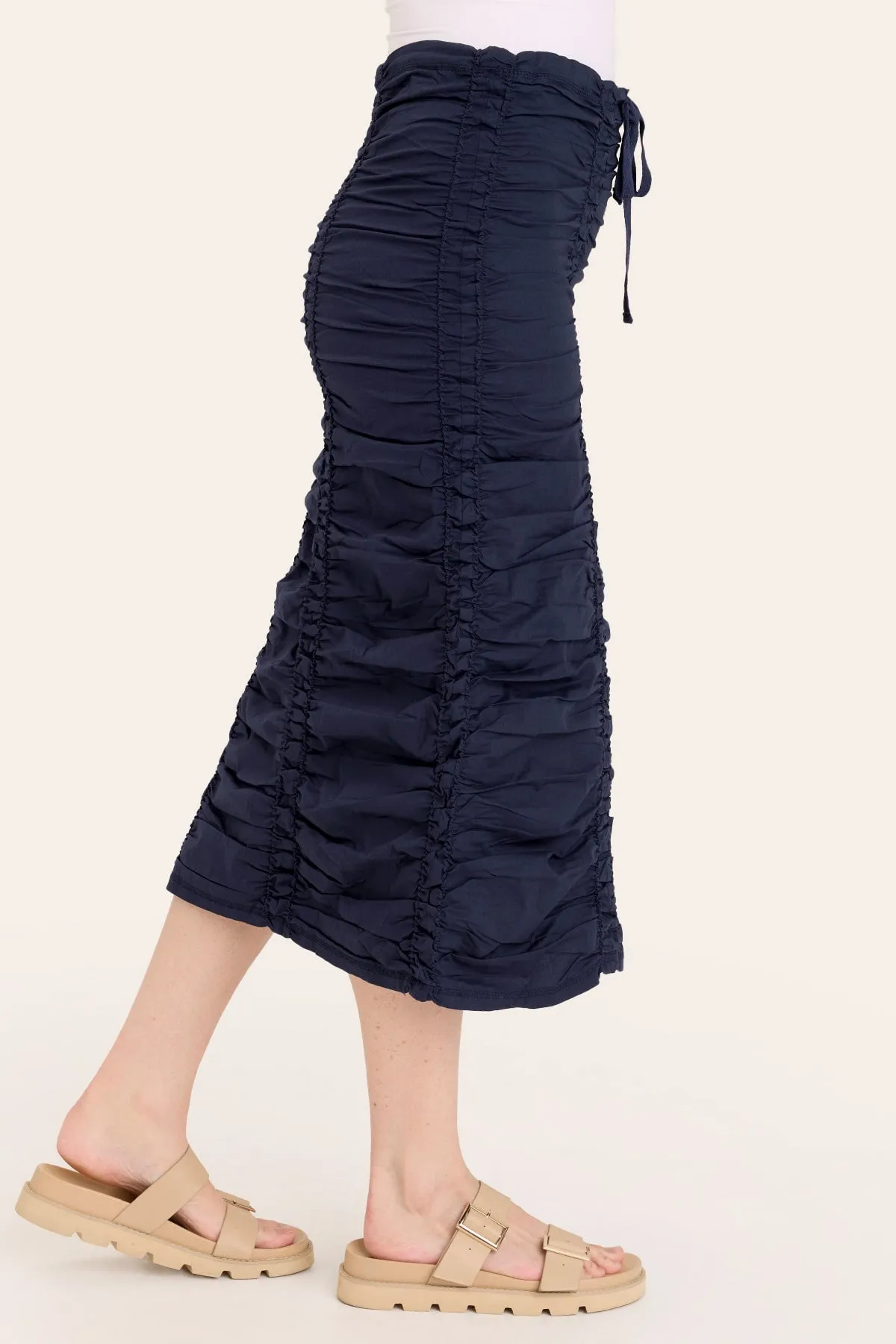 Double Shirred Panel Skirt
