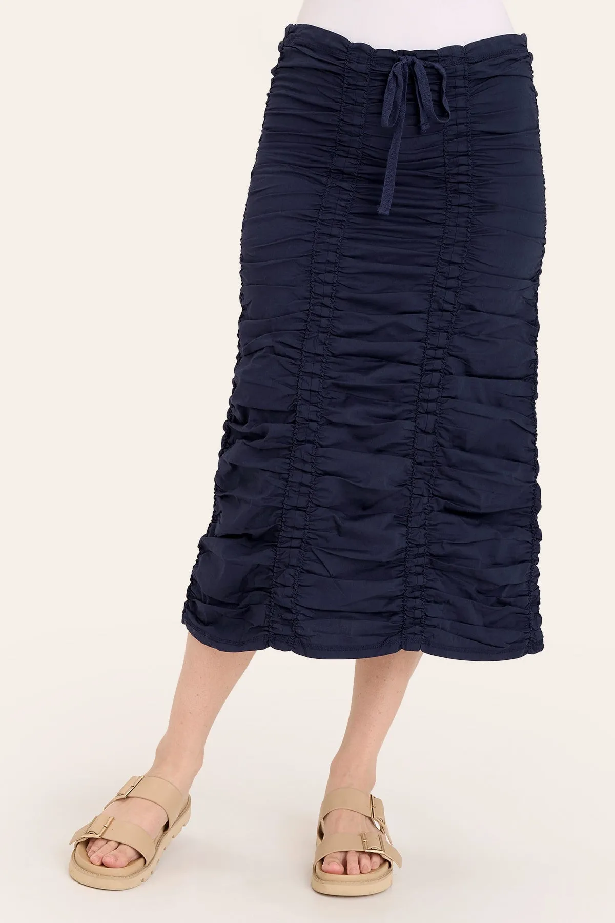 Double Shirred Panel Skirt