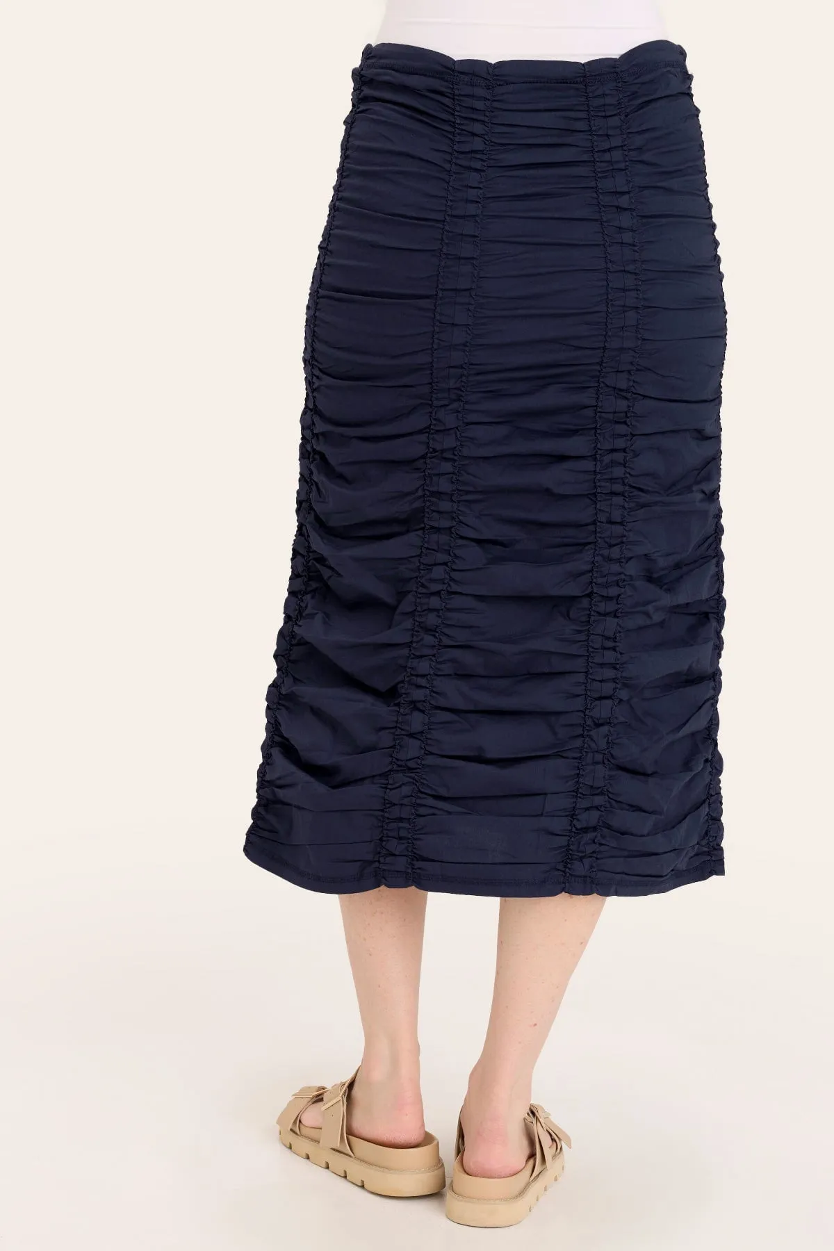 Double Shirred Panel Skirt