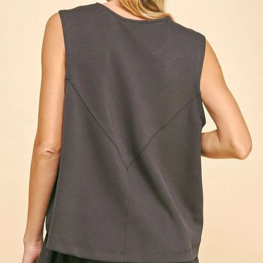 Drawstring Pants and Round Neck Tank Set