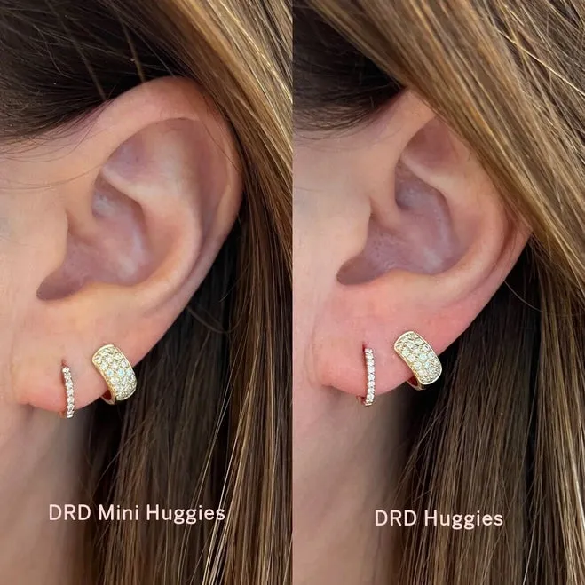 DRD Diamond Huggies in Yellow Gold
