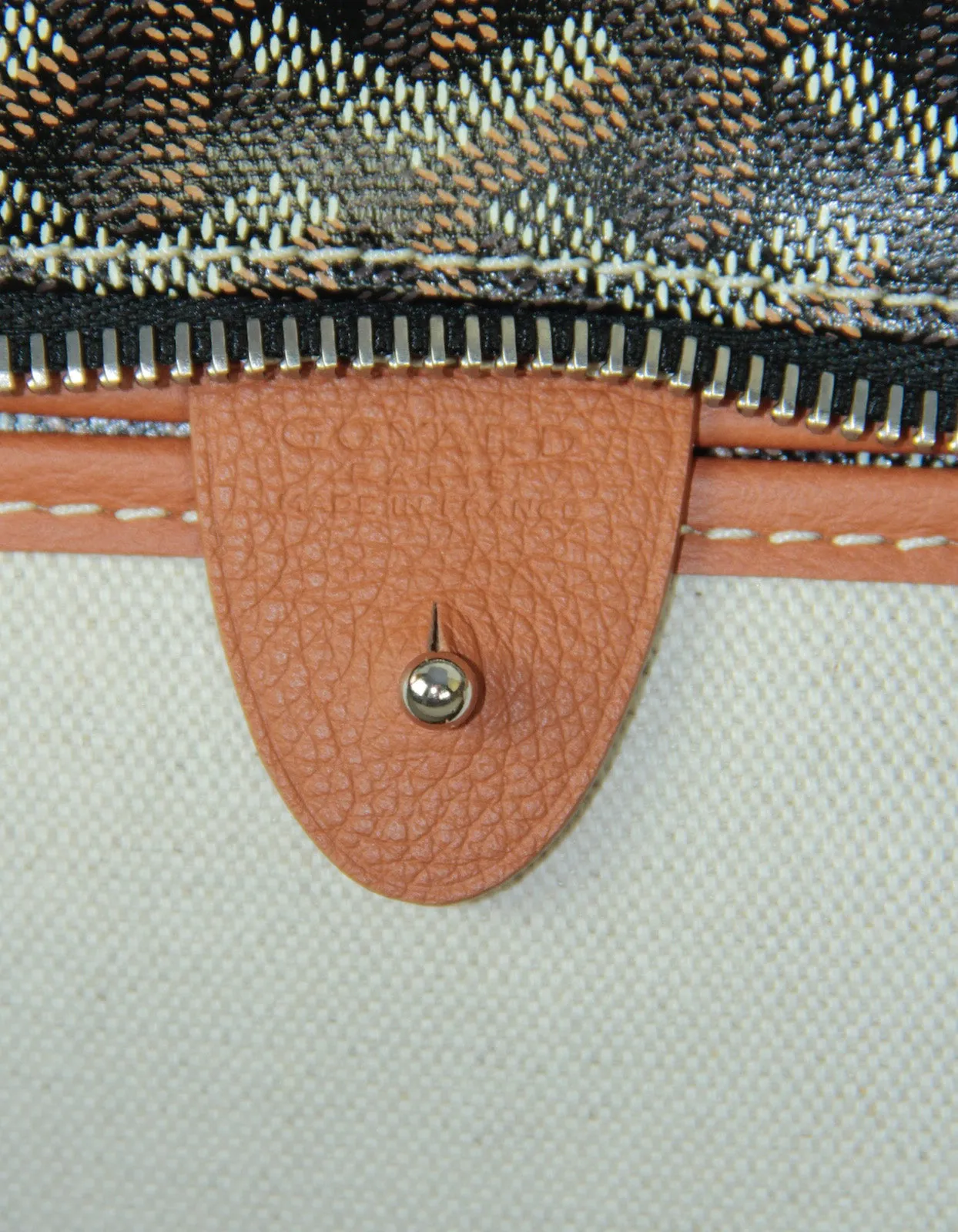 Goyard Black/Tan Goyardine Artois MM Tote