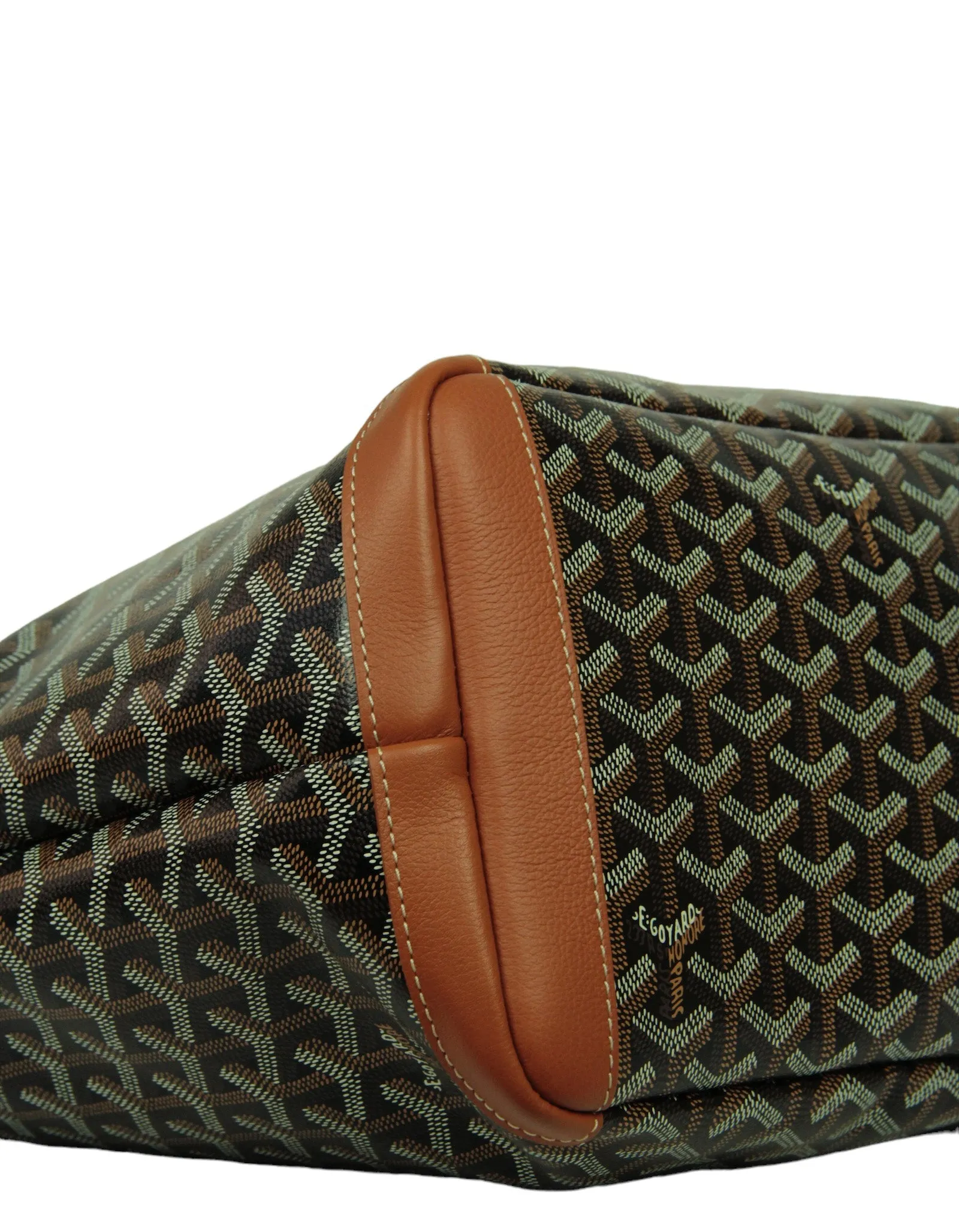 Goyard Black/Tan Goyardine Artois MM Tote