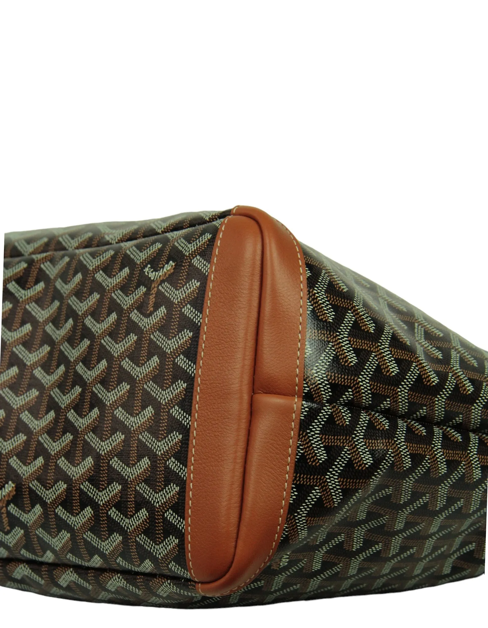 Goyard Black/Tan Goyardine Artois MM Tote