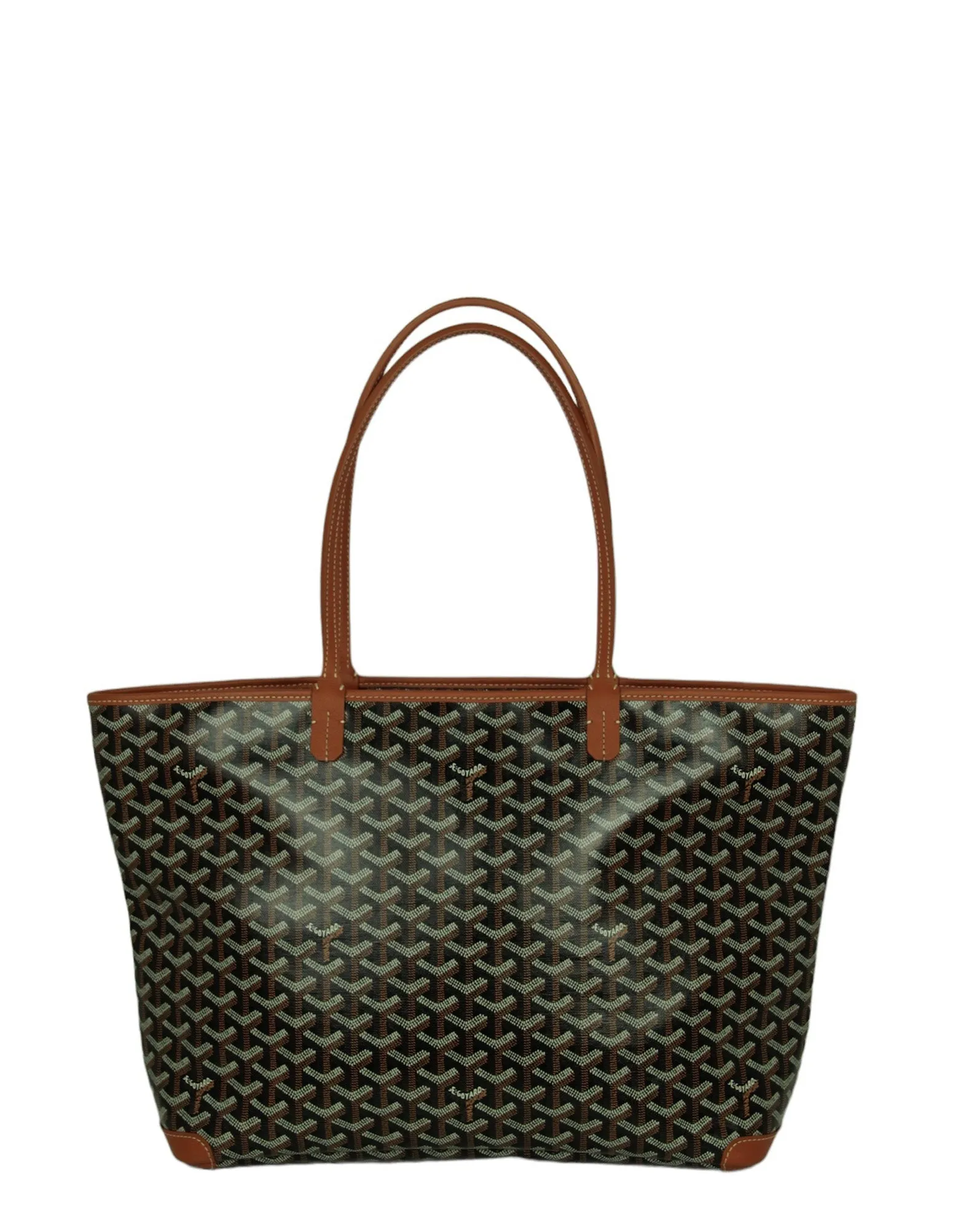 Goyard Black/Tan Goyardine Artois MM Tote