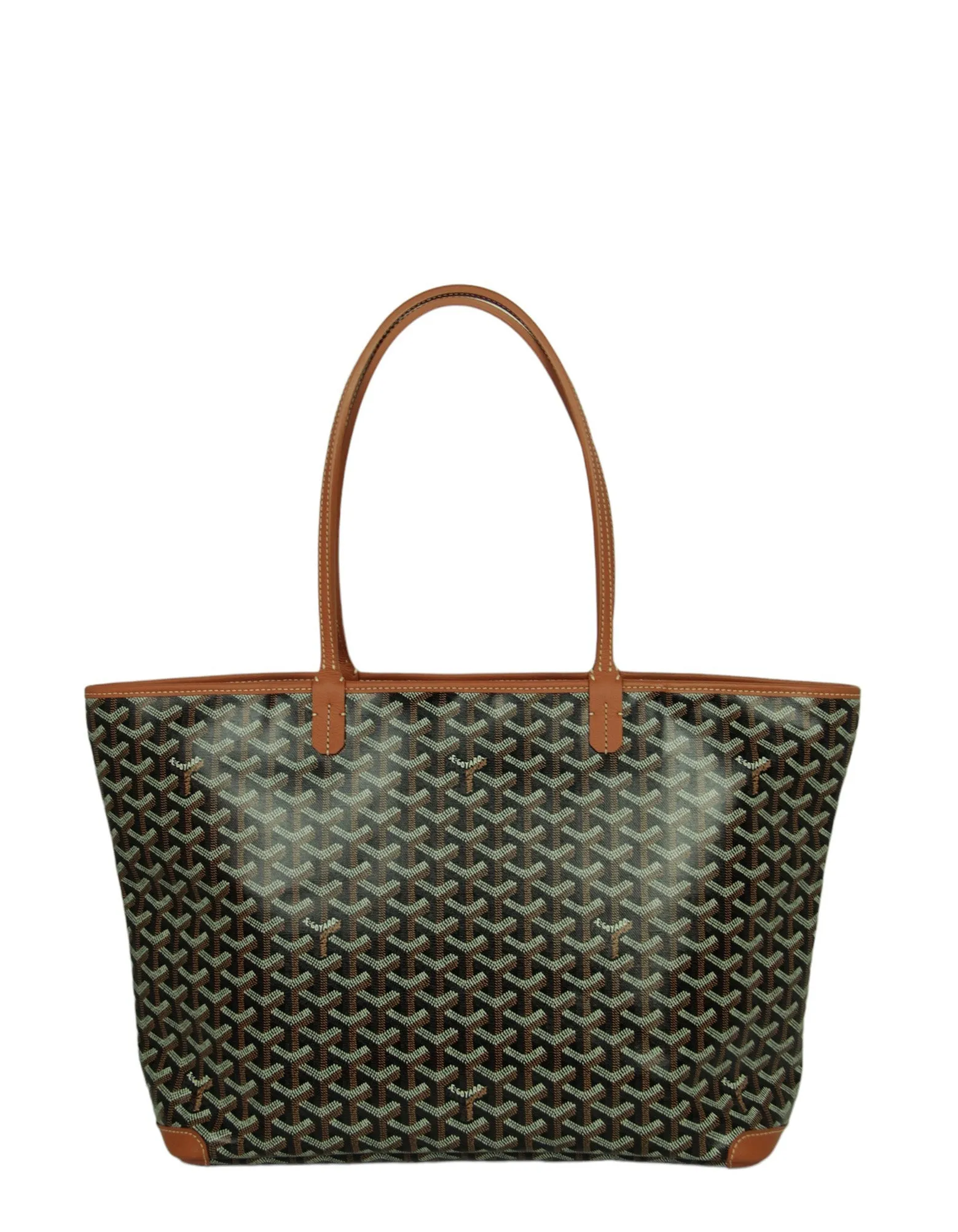 Goyard Black/Tan Goyardine Artois MM Tote