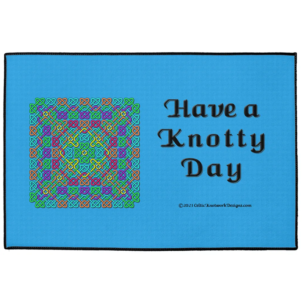 Have a Knotty Day Celtic Knotwork Panel Indoor / Outdoor Floor Mats