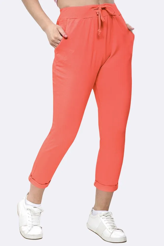 Italian Plain Drawstring Pocket Trousers