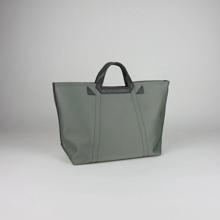 Light Gray Womens Nylon Handbag Totes Light Gray Womens Nylon Leather Shoulder Tote Purse for Ladies