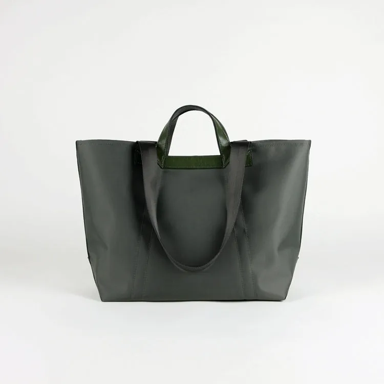 Light Gray Womens Nylon Handbag Totes Light Gray Womens Nylon Leather Shoulder Tote Purse for Ladies