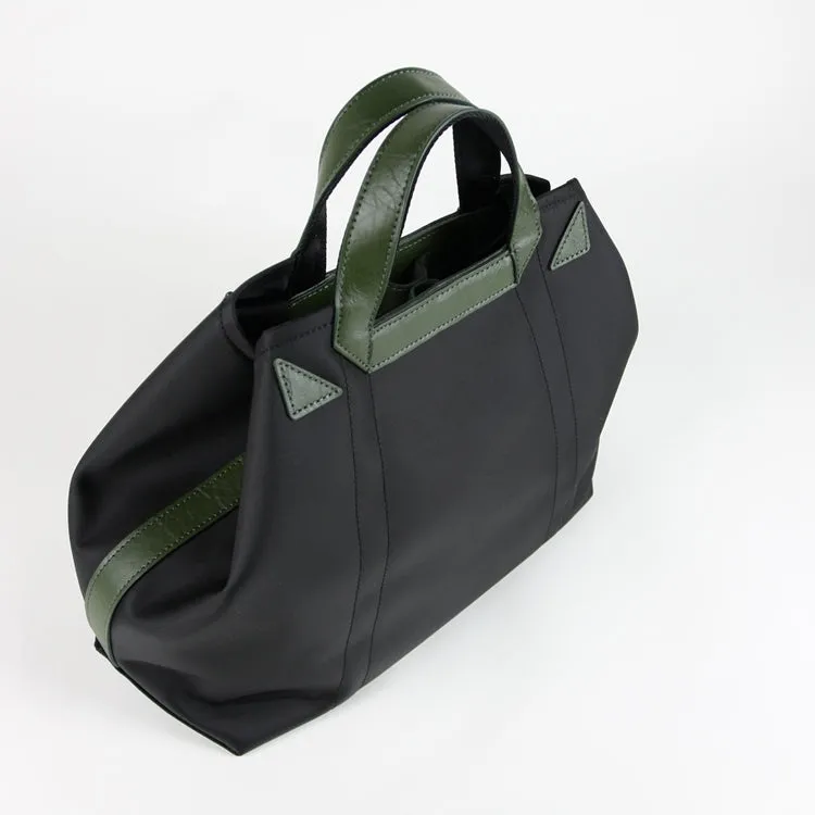 Light Gray Womens Nylon Handbag Totes Light Gray Womens Nylon Leather Shoulder Tote Purse for Ladies
