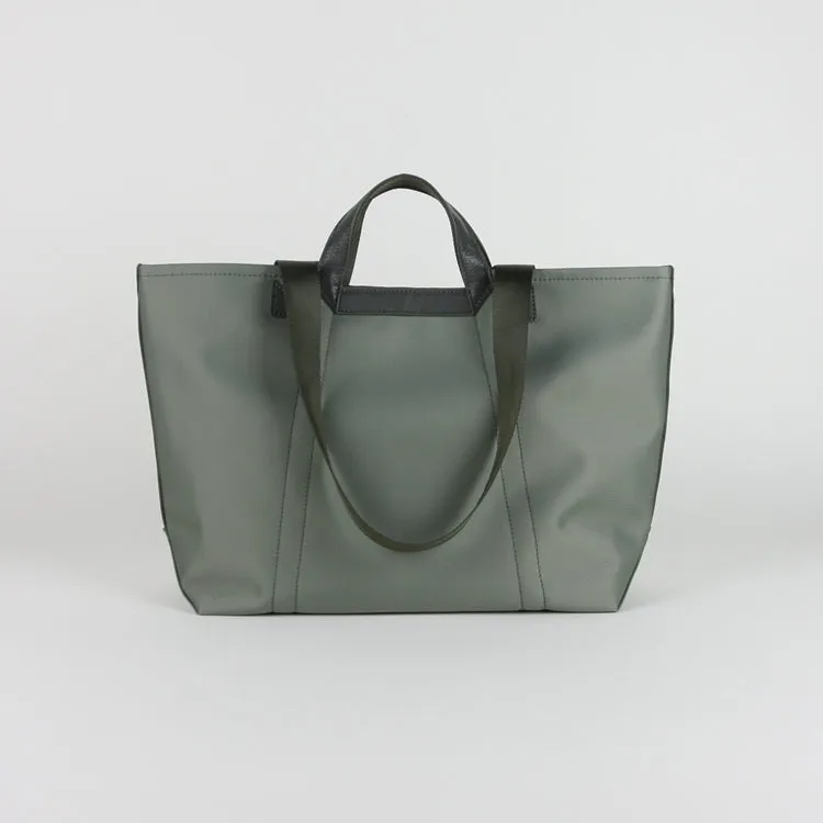 Light Gray Womens Nylon Handbag Totes Light Gray Womens Nylon Leather Shoulder Tote Purse for Ladies