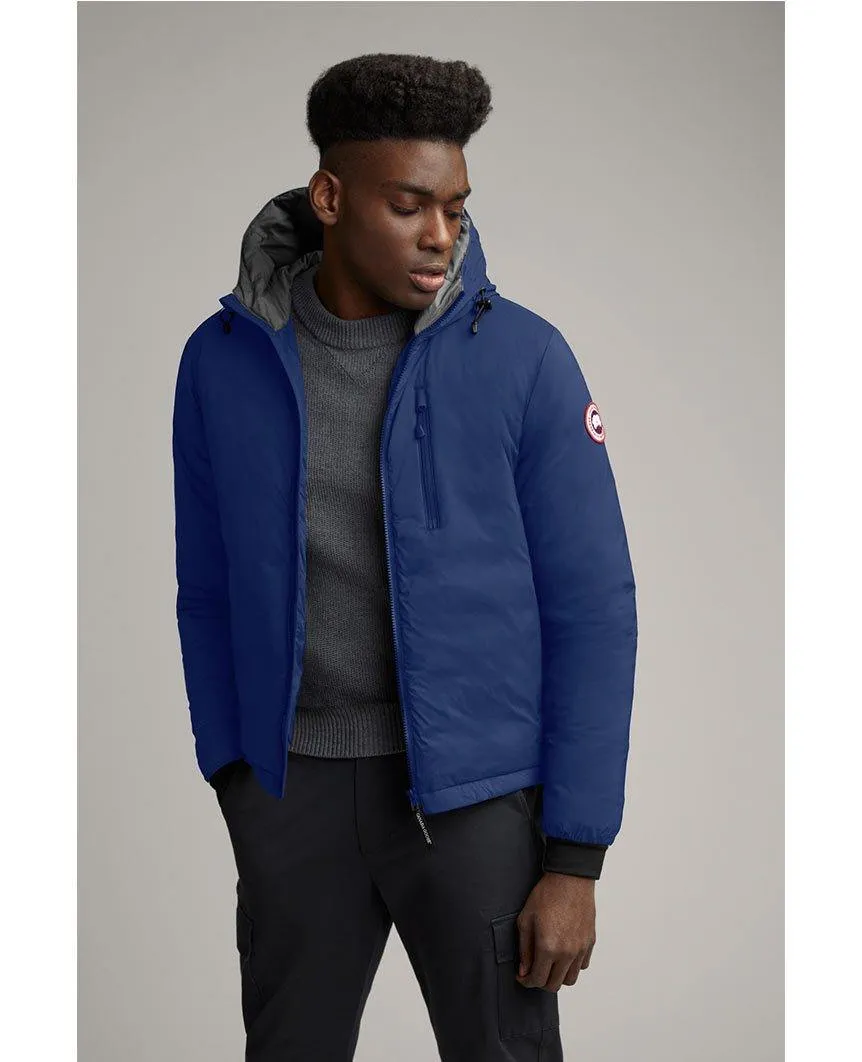 Lodge Down Hoody Matte Finish Pacific Blue Mens