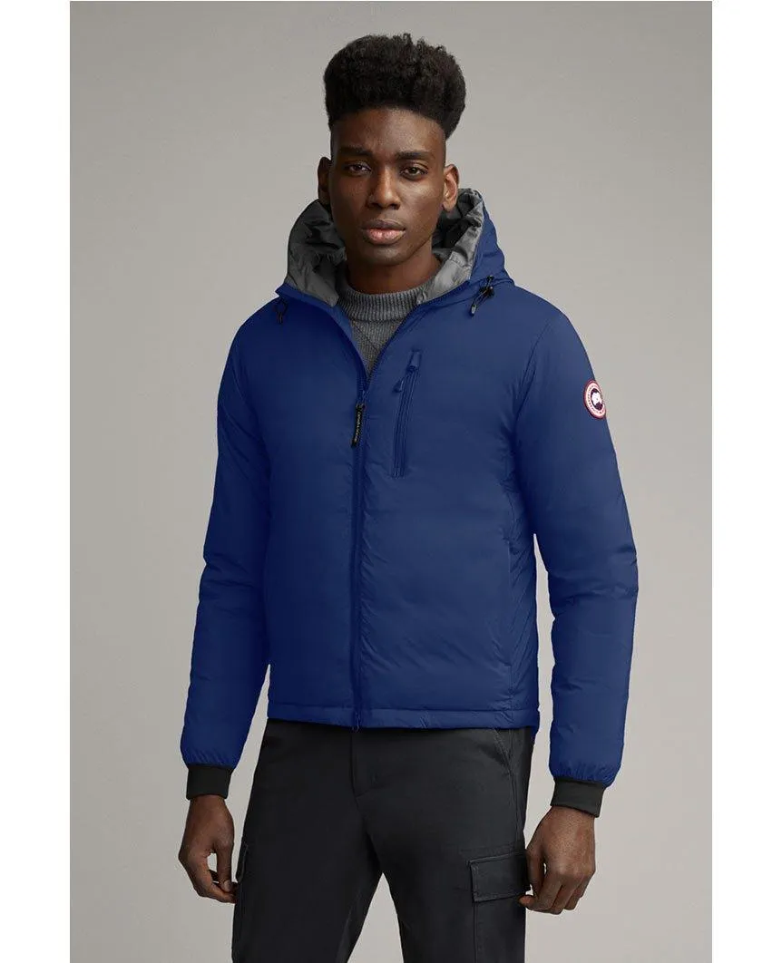 Lodge Down Hoody Matte Finish Pacific Blue Mens