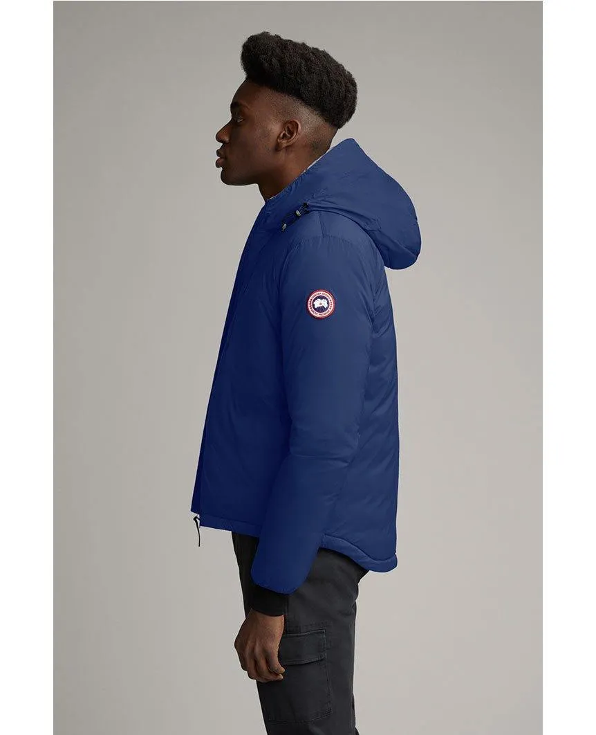 Lodge Down Hoody Matte Finish Pacific Blue Mens