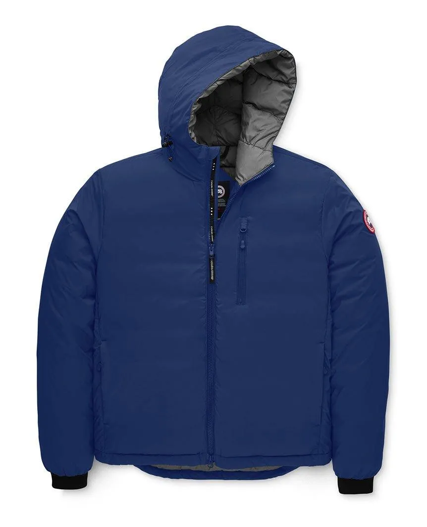 Lodge Down Hoody Matte Finish Pacific Blue Mens