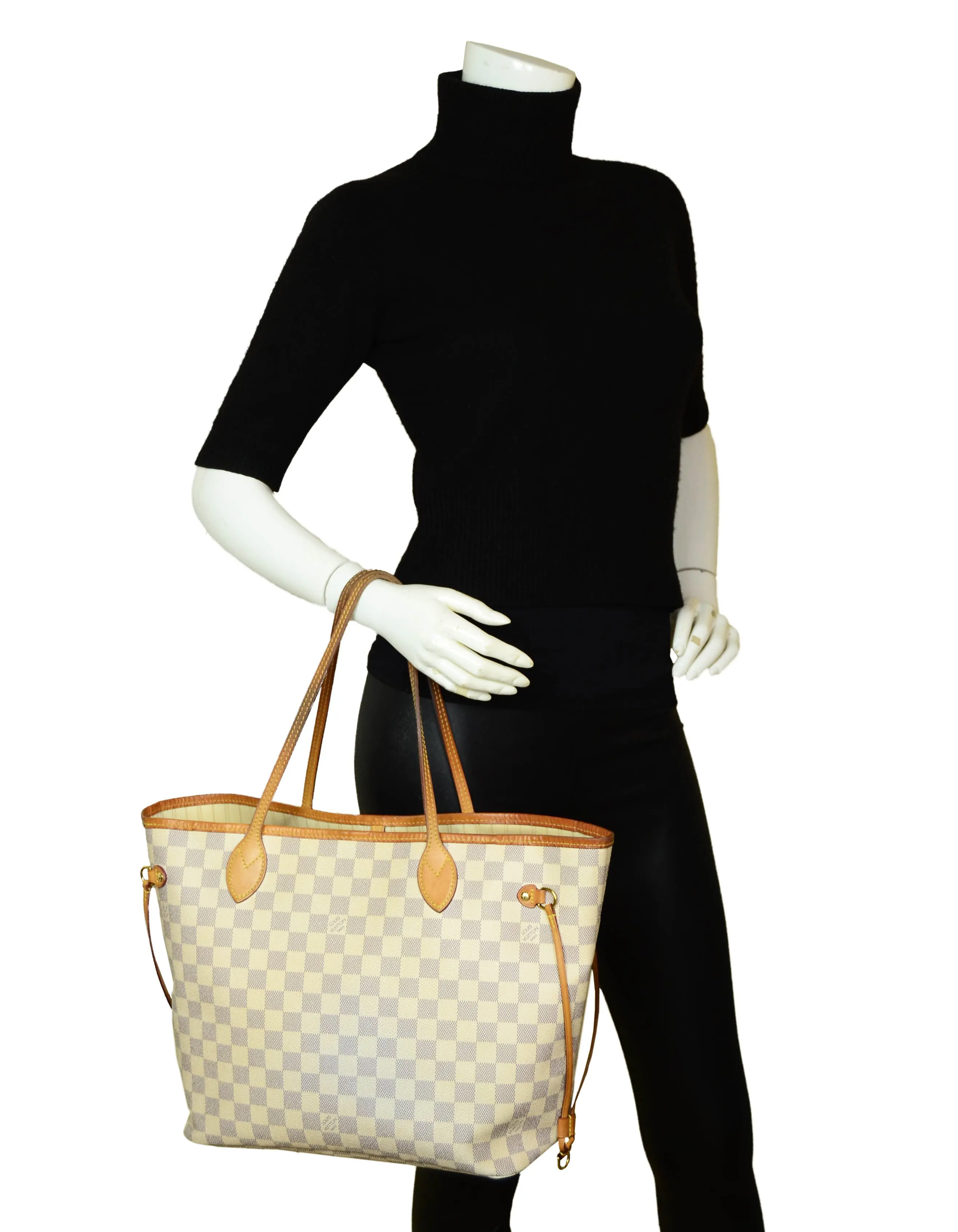 Louis Vuitton Damier Azur Neo Neverfull MM Tote Bag