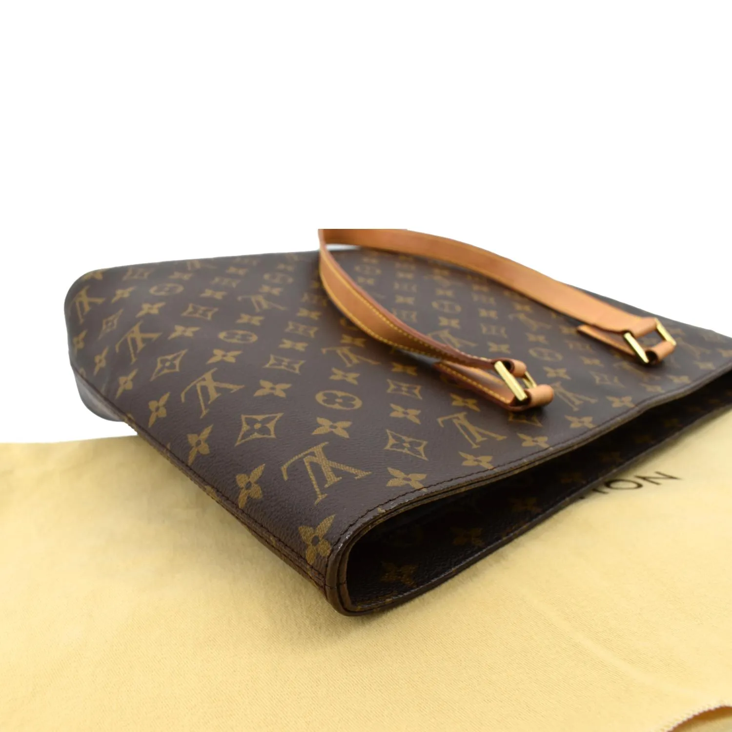 LOUIS VUITTON Luco Monogram Canvas Tote Bag Brown