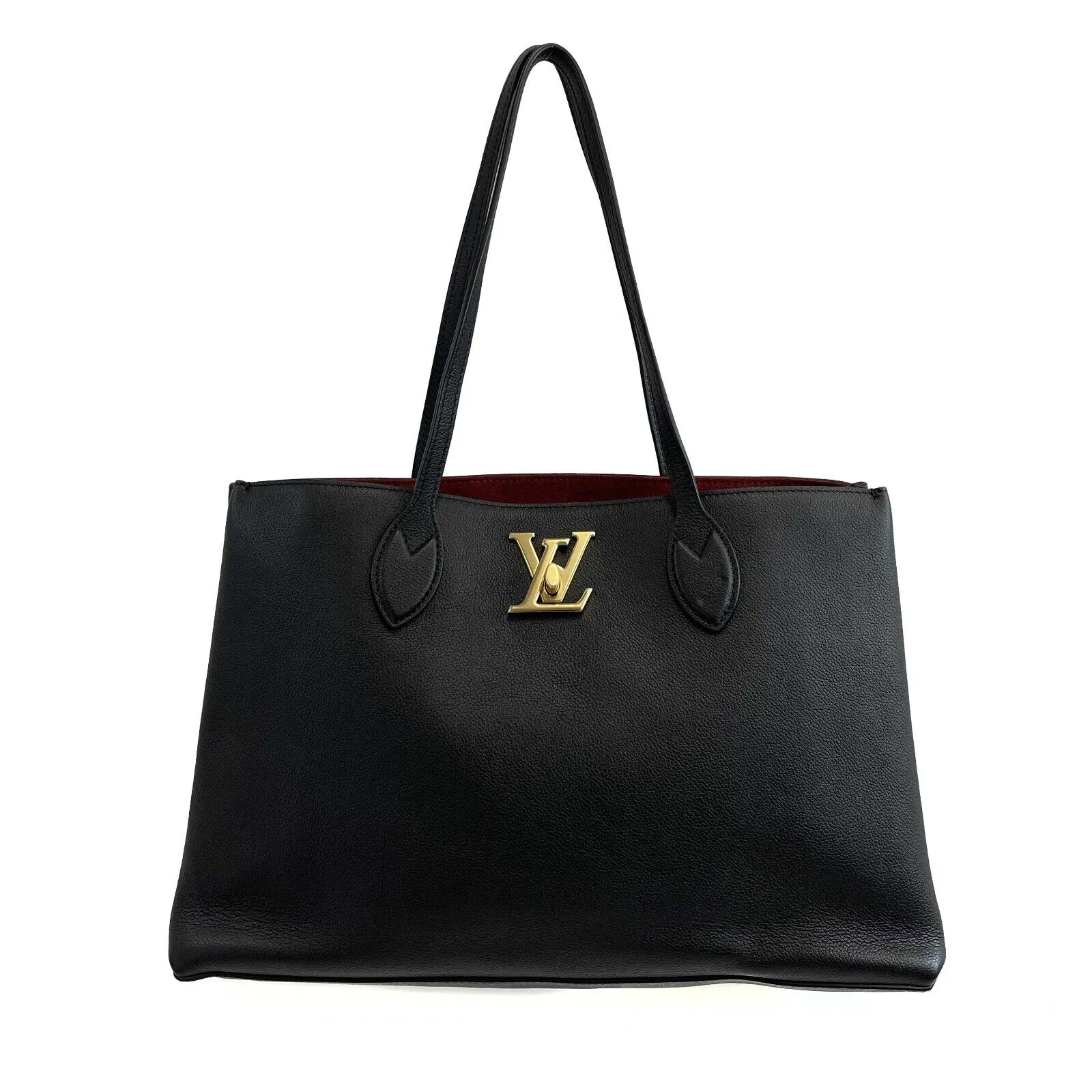 Louis Vuitton - NEW LV Lockme Shopper - Black Leather Shoulder Bag / Tote