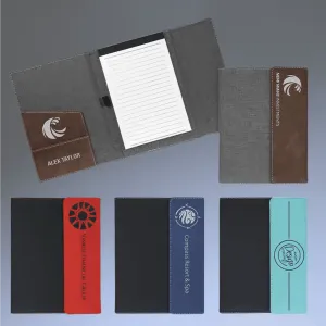 Personalized Canvas Portfolios - With Notepad and Magnetic Closure