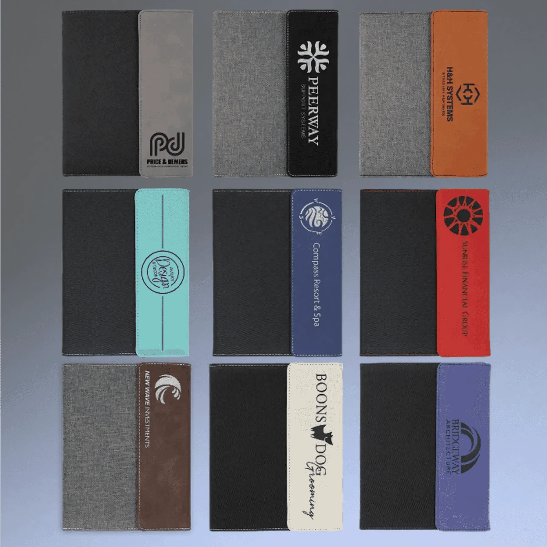 Personalized Canvas Portfolios - With Notepad and Magnetic Closure