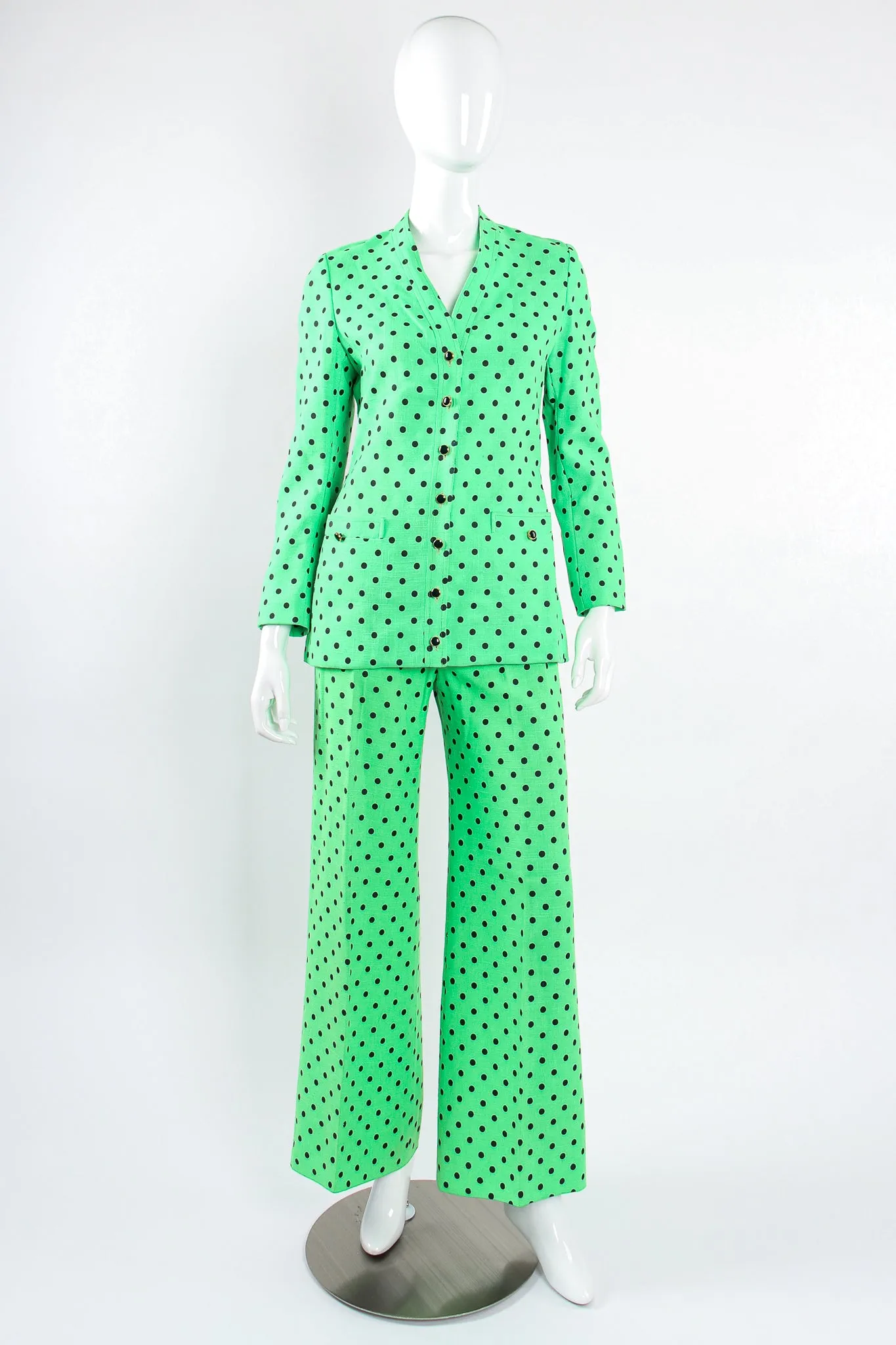 Polka Dot Jacket & Pant Suit