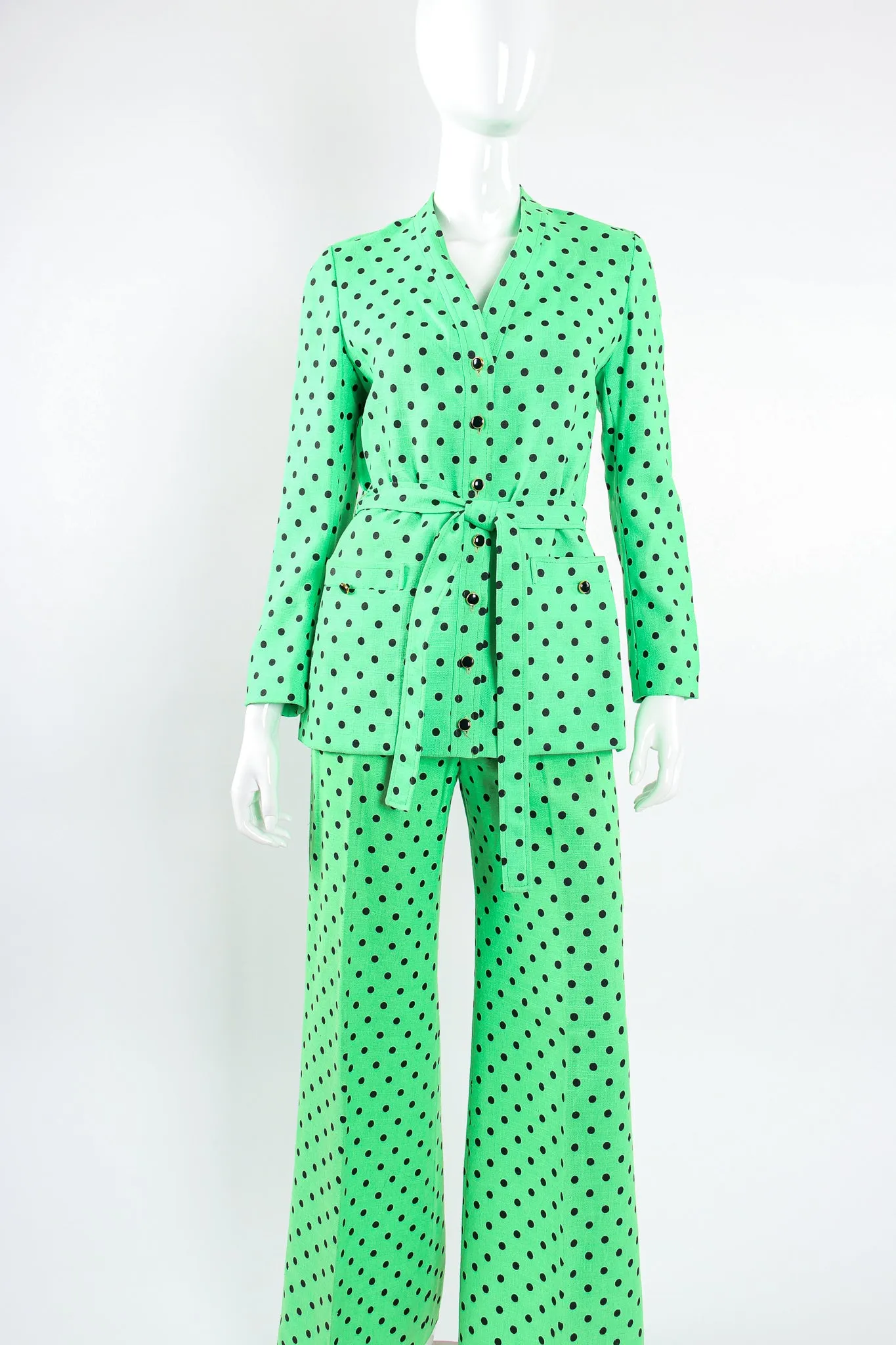 Polka Dot Jacket & Pant Suit